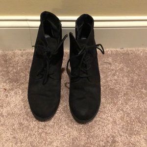 Black heeled booties